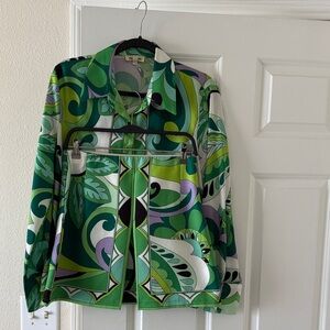 Colorful Patterned Button-Up Shirt (2 piece)